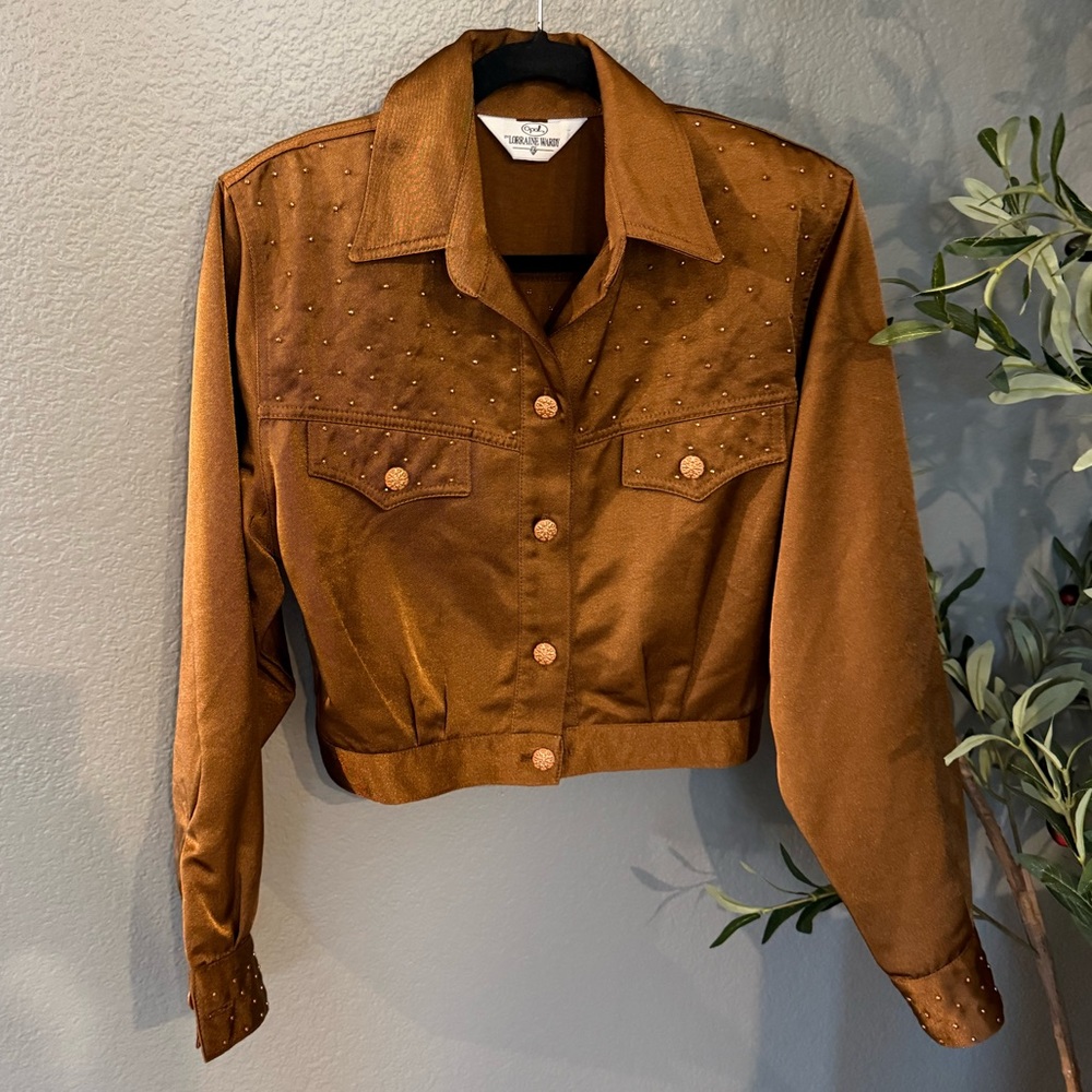 Opal by Lorraine Wardy Studded Bomber Jacket